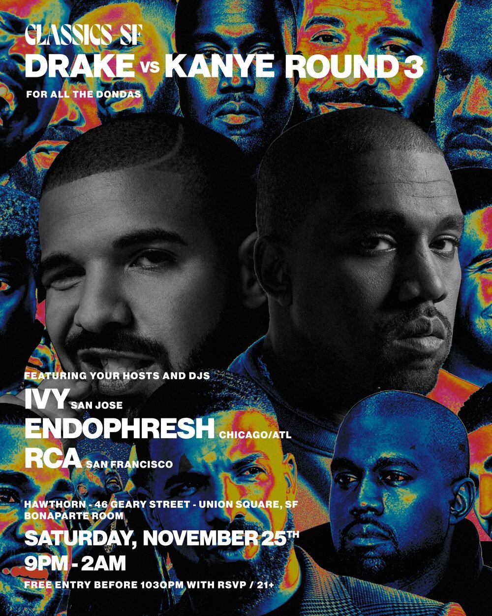Drake vs. Kanye Round 3 flyer