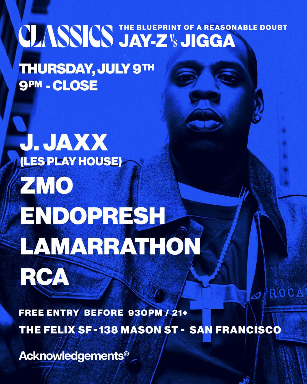 Jay Z vs. Jigga flyer