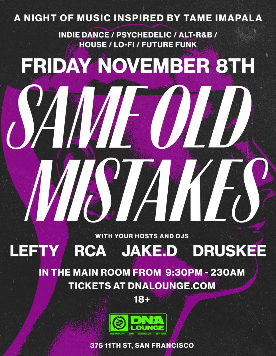 Same Old Mistakes flyer